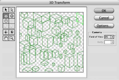 3D transform filter window
