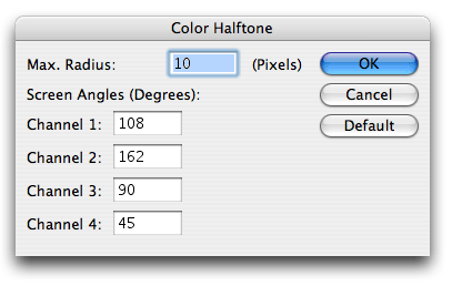 Color Halftone Filter